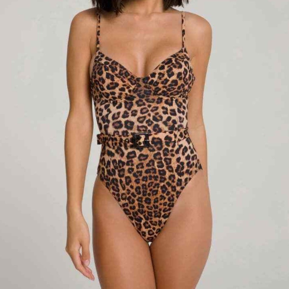 🆕 Good American Show Off Leopard One-piece Swimsuit - 3X